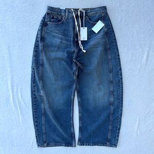 Good American Good Extreme Barrel Jeans Women's 6/28 High-Rise Loose Fit - NWT